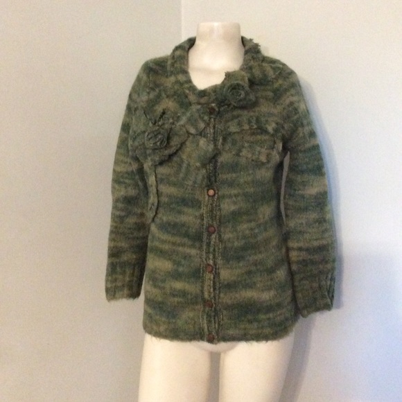 Anthro Sleeping on Snow Flower Mohair Sweater S - Picture 1 of 7